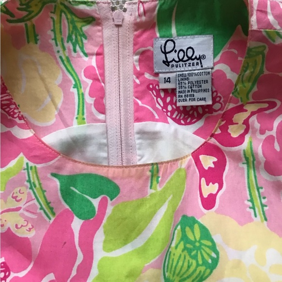 Lilly Pulitzer girls sz 14 lined cotton dress with pockets, matches Barbie doll. - Picture 3 of 8